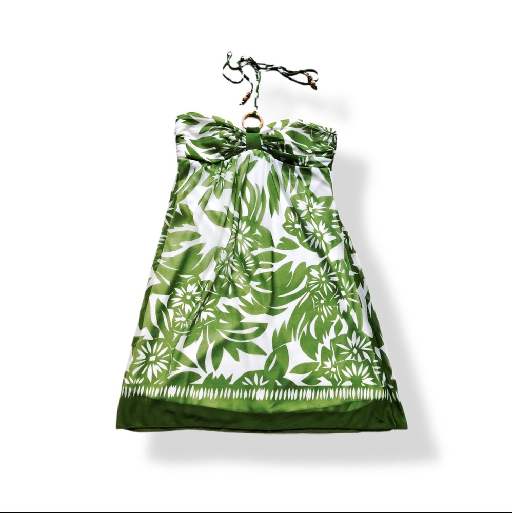 Green & White Summer Dress